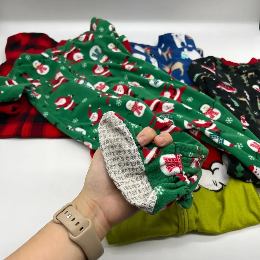 Bundle 5 PC Carter's Toddler Holiday One Piece Pj's Size 18 M